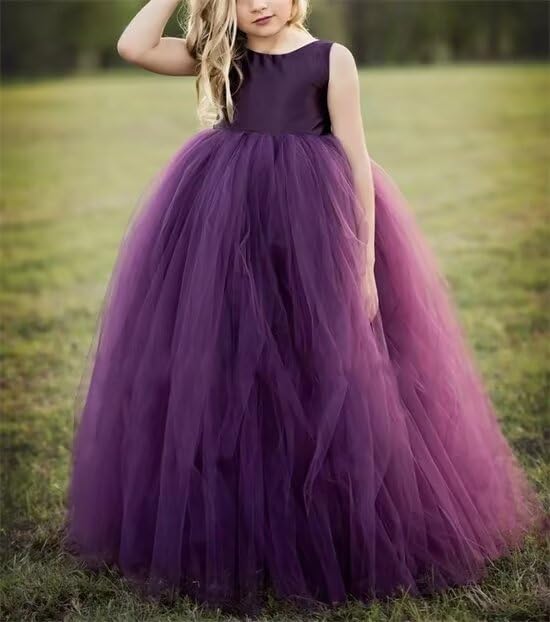 Tutu Tulle Flower Girl Dresses for Wedding Backless Princess Flower Girl Dress Communion Pageant Dresses Birthday Ball Gown2