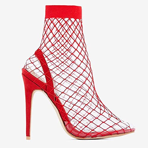 Amazon.co.jp: 女性の透明な網タイツはハイヒール、セクシーな