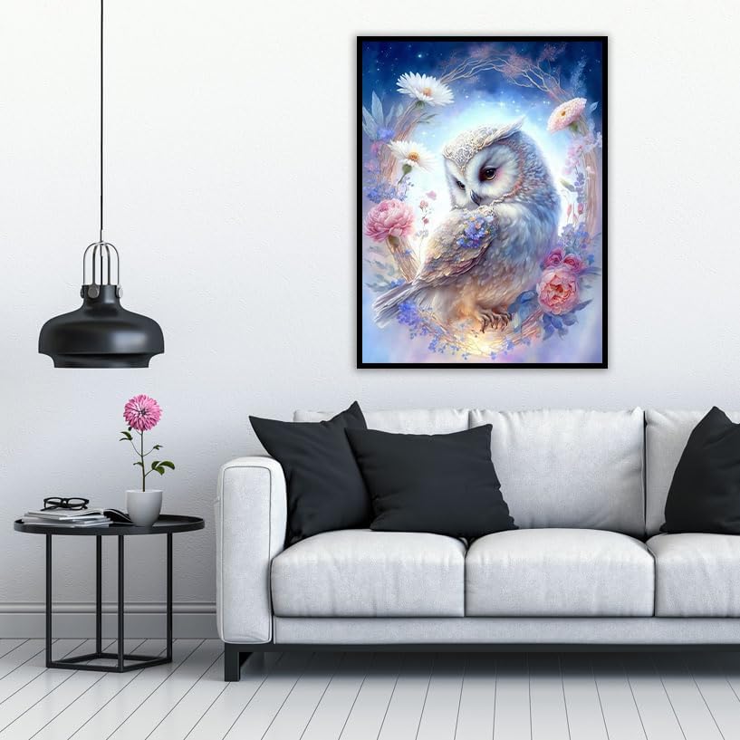 Miniatura 4 de OWL - Kits de estampado de punto de cruz para adultos principiantes, bolsa de punto de cruz para principiantes y adultos, bolsa de bordado,