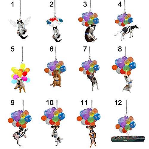 Xiaobaicai Novo lindo enfeite para pendurar carro com balão colorido retrovisor retrovisor para carr