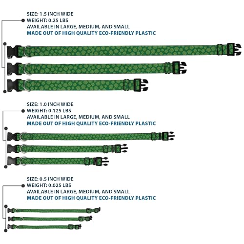 Collar de tréboles soluciona tirones con clip plástico y ajuste de 13-18 " para perro pequeño 4