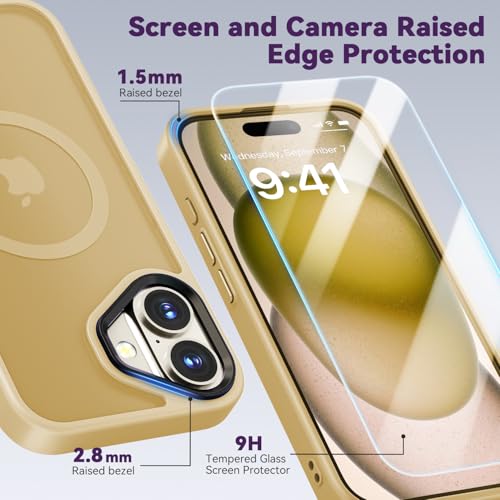 Image of Magnetic for iPhone 16 Plus Case,[Slide Camera Cover][Compatible with Magsafe][Kickstand][Military Grade Protection] Shockproof Rugged Case for iPhone 16 Plus,Orange