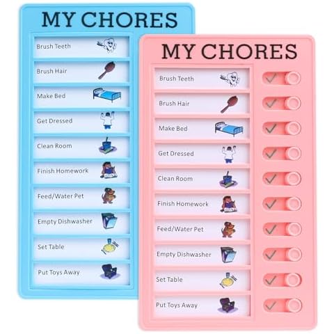 Dimeho 2PCS Reusable Chore Chart Set Cover