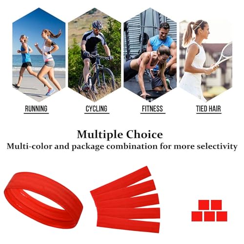 Image of Workout Headbands Non Slip Headband Sport Headbands Sweatbands Elastic Sport Hair Bands for Sports Travel Indoor Fitness Gym
