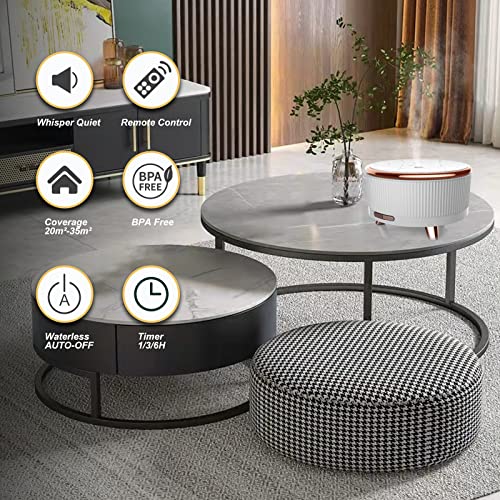 Diffusers For Essential Oils Large Room, 500Ml Aromatherapy Diffuser Cool Mist Humidifier With Remote Control,7 Colors Lights & 3 Mist Mode Waterless Auto Off For For Women Spa Decor Office Home White #TOP1