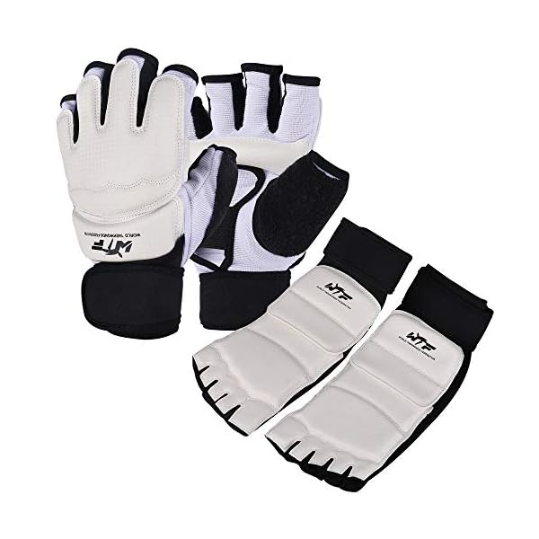 Taekwondo-Sparring-Gloves-Hand-Foot-Gear-Protectors-GuardsWTF-Half-Finger-Value-Set-for-Boxing-Kickboxing-MMA-Martial-Arts-Karate-TKD-Premium-Wrist-Wraps-Ankle-Support-Fit-Men-Women-Kids-Training Taekwondo Sparring Gloves Hand Foot Gear Protectors Guards,WTF Half Finger Value Set for Boxing Kickboxing MMA Martial Arts Karate TKD, Premium Wrist Wraps Ankle Support Fit Men Women Kids Training