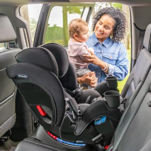 Evenflo All4Stages Slim 4-in-1 Convertible Car Seat (Tybee Black) — view 6