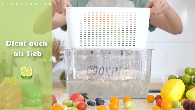 Luxear Frischhaltedosen Set 3-teilig - 4L+1,7L+0,5L BPA Frei Mit Trennwänden Für Obst & Gemüse