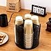 2 PCS Rotating Paper Cup Dispenser - 4-Compartment Cup and Lid Holder, Removable Disposable Coffee Cup Dispenser Holder for Countertops, Kitchen, Coffee Stations (Black)