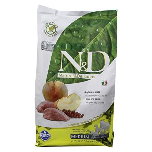 Farmina Natural And Delicious Grain-Free Formula Dry Dog Food, 5.5-Pound, Wild Boar