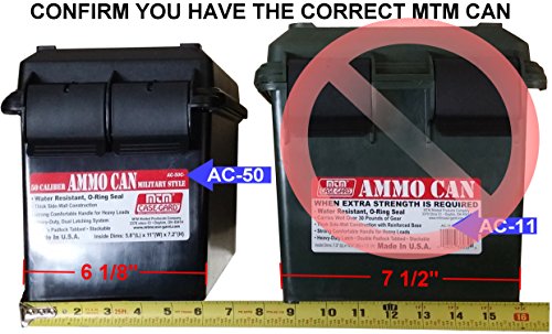 Case Club 1 Pistol & 11 Magazine Holder Foam to Fit MTM 50 Cal Ammo Can (Pre-Cut, Closed Cell, Military Grade Foam)(MTM .50cal)