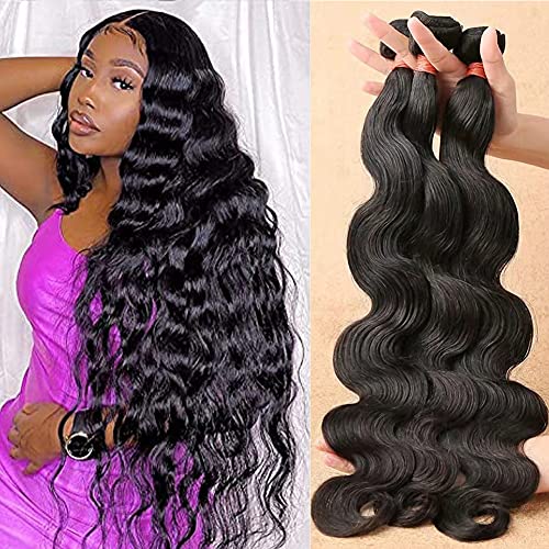 JICBTR Brazilian Body Wave Bundles 10A Human Hair (20"18"16"/300g) Brazilian 100% Unprocessed Virgin Weave Hair Human Bundles