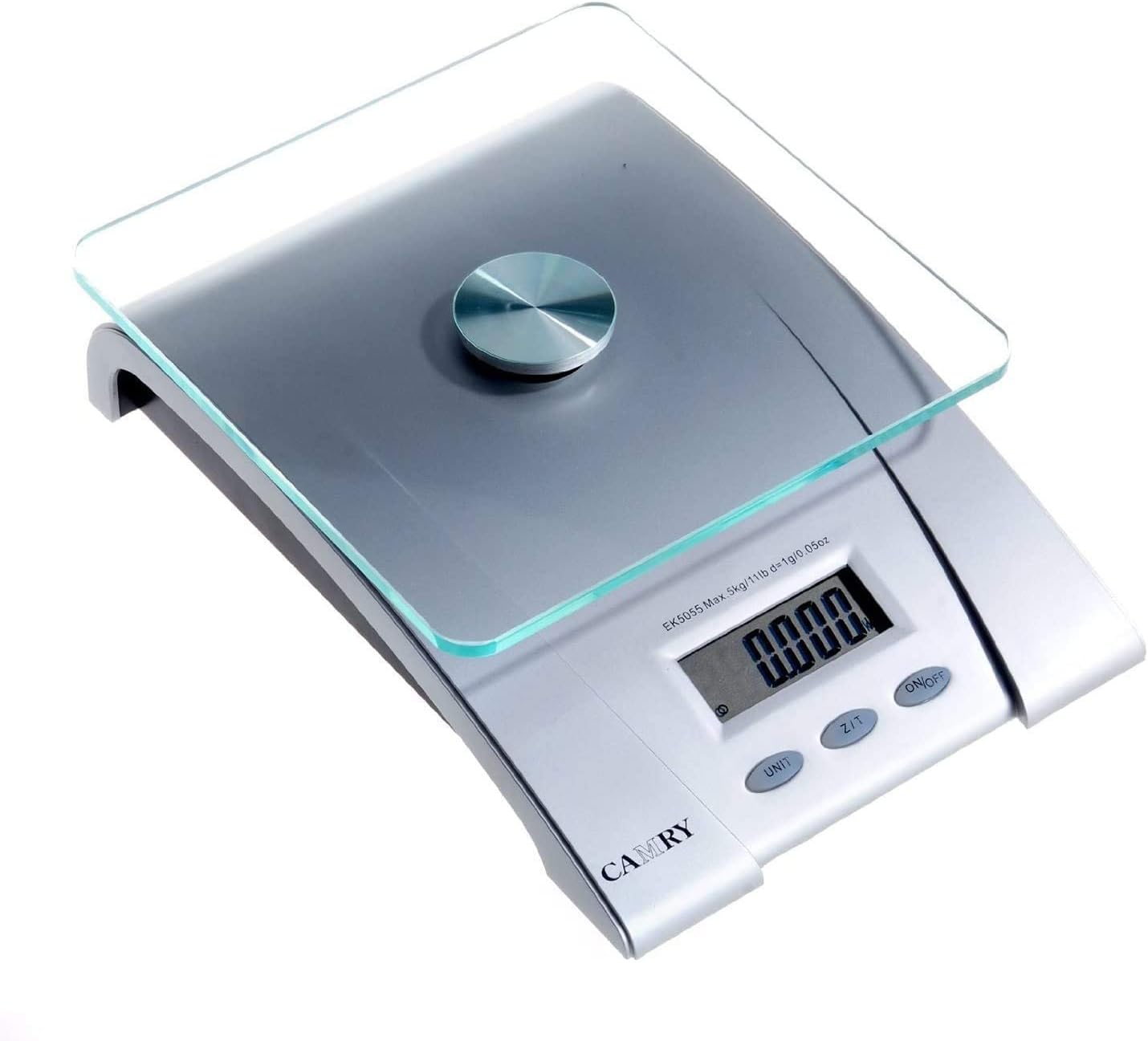 Camry Digital Kitchen Scale EK5055 top-down view بٹنوں کے ساتھ
