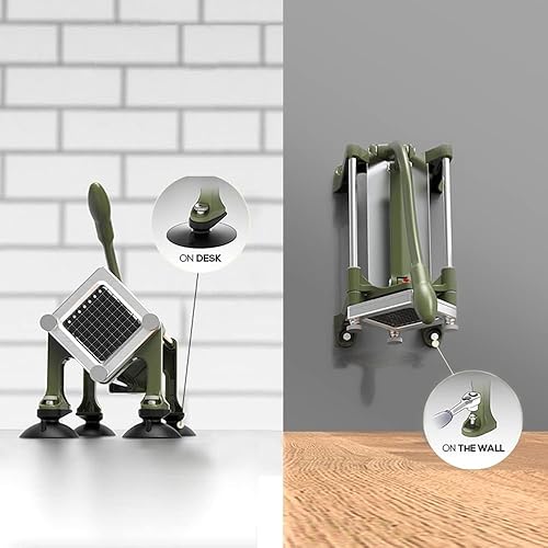 Miniatura 4 de MYTASUY Cortador comercial de papas fritas de acero inoxidable. Cortador de patatas fritas para papas fritas con hoja de 38 pulgadas, cortadora