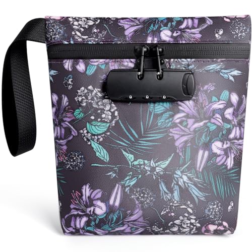 SafeDelux Smell Proof Bag with Combination Lock Odorless Travel Pouch for Home & On-the-Go