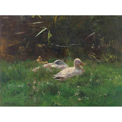 Artery8 Willem Maris Ducks Painting Unframed Wall Art Print Poster Home Decor Premium