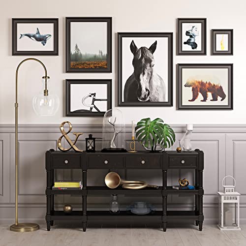 Henn&Hart Arc Floor Lamp With Glass Shade In Brass/Clear, Floor Lamp For Home Office, Bedroom, Living Room #TOP4