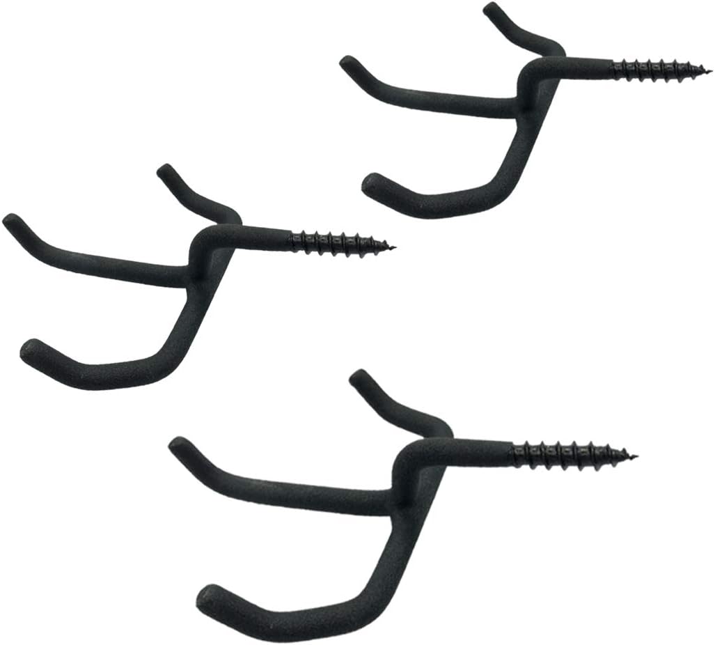 Highwild Bow & Gear Holder Tree Stand Rubber Coated Accessory Hooks, Triple Hook - Pack of 3