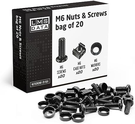 kwmobile 50 Pack M6 Cage Nuts, Bolts and Washers Kit - Cage Nuts Set ...