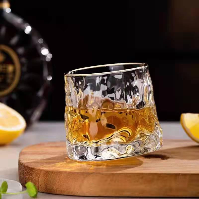 Set de 6 Vasos Creativos para Whisky Martillados Giratorios miniatura 5