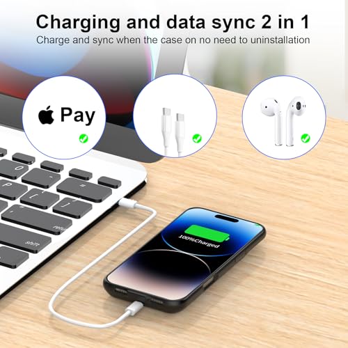 Funda de carga de batería de 13800 mAh para iPhone 14 Pro ideal para viajes largos 6