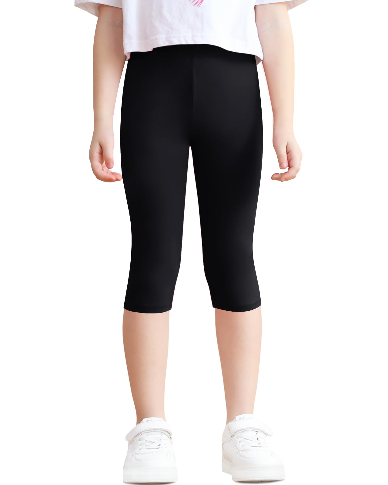 Charmi Mädchen 3/4 Leggings Caprihose Sommer Baumwolle Schwa
