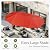 Sophia & William Patio Dining Set for 6, 13ft Patio Umbrella Red, Removable Seat Cushions, Black 59" Patio Dining Table