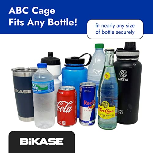 Abc By Bikase - Any Bottle Cage, Bike Water Bottle Holder - Fits Any Bottle, Container, Speaker, Bicycle Bottle Holder For Frame Or Handlebar (With Handlebar Mount) #TOP1