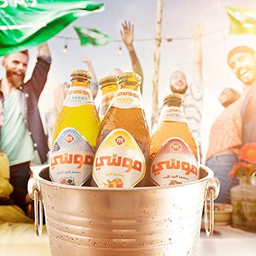 Image of Moussy Non Alcoholic Beer Pomegranate Flavour, 330ml Each (Pack of 12, 12 X 330ml)