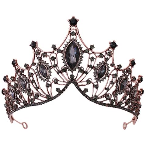 Yusat Vintage Baroque Bridal Crowns Crystal Princess Crown Bridal Rhinestone Tiara Wedding Crown Headband for Bride Women Prom Pageant Cover