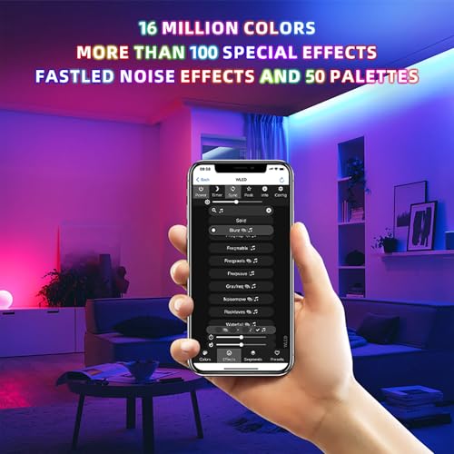 Controlador digital de tira LED WLED ESP32 Ultra delgado RGB 10 m miniatura 3