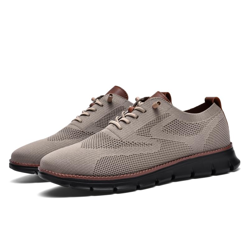 Image of Wearbreeze Men's Business Casual Oxford Sneakers - Lightweight Lace-Up Dress Shoes for Work, Travel & Daily Commute