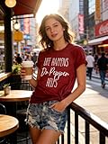 Funny Saying Shirt for Women Coquette Bow Tshirt Drinks Lover Graphic Short Sleeve Top Tees, Dr Pepper, L - Image 4