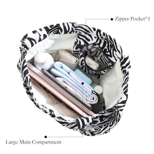 Bolso Tote grande de pana para mujer con forro de lona miniatura 4