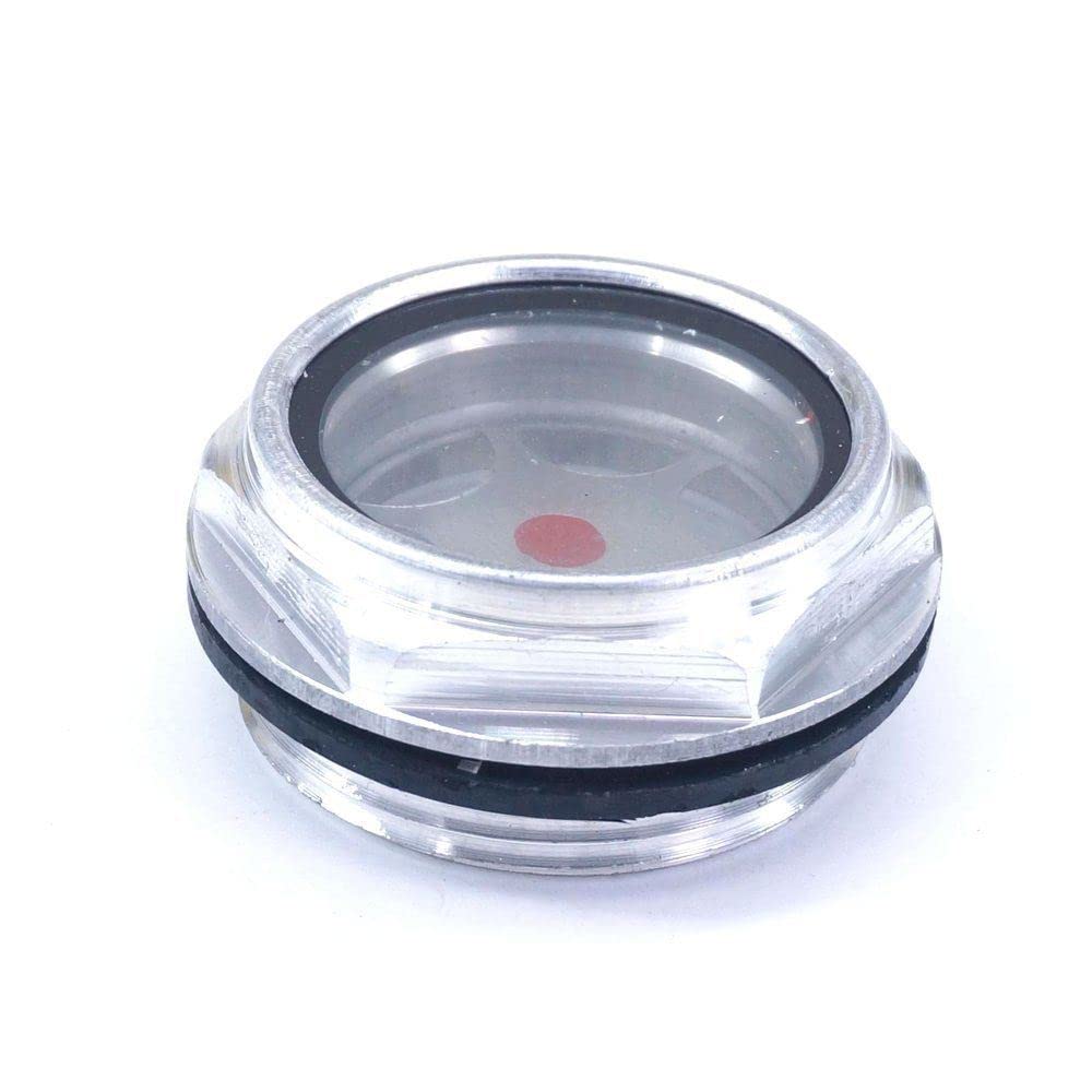 1-1/2" BSPP Male Aluminum Oil Level Sight Glass Window Hex Head for Air Compressor Gearbox