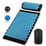 💙SICHERES ÖKOLOGISCHES MATERIAL: Die Gindoly Akupressur-Set besteht aus hautfreundlichem Baumwollstoff. Der Innenraum besteht aus umweltfreundlichem 18D-Schaumstoff mit hoher Dichte. Der Massagennagel besteht aus ABS-ungiftigem Kunststoff. 100% natürlich ohne Nebenwirkungen, hypoallergen.2pcs Stachelig Massagebälle als ein Geschenk