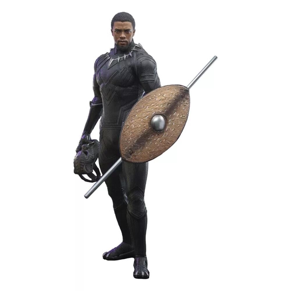 Hot Toys Black Panther - Statuetta Movie Masterpiece 1/6 Black Panther (Original Suit), 31 cm