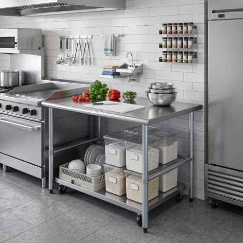 Image of AmGood Stainless Steel Work Table | Metal Utility Table (48 inch Long x 36 inch Deep)