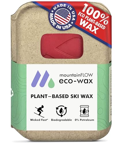 mountainFLOW Plant-Based, Biodegradable, Petroleum Free Ski/Snowboard Hot Wax, Warm (20 to 36F | -7 to 2C)