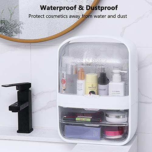 Portable Multifunctional Fully Open Makeup Organizer, Drawer Makeup Storage Box Desktop Sundry Storage Case,Waterproof
