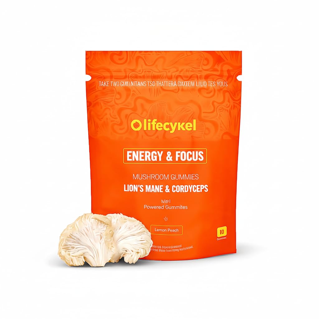 Premium Mushroom Extract Liquid Bundle – Lion’s Mane, Cordyceps, Reishi, Chaga, Turkey Tail & Shiitake (1oz Each) with Included Energy Gummies (10-Count), for Vitality & Mental Clarity