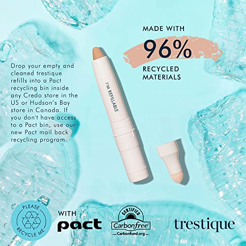 Trestique Concealer Crayon, Refillable Makeup Concealer With Built-In Blending Sponge, Sustainable Under Eye Concealer, Clean Beauty Concealer Makeup #TOP4