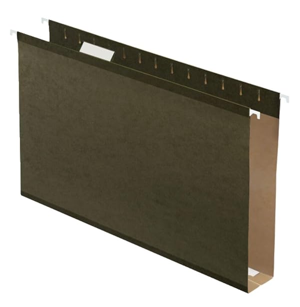 Pendaflex Extra Capacity Reinforced Hanging File Folders, 2", Legal Size, Standard Green, 1/5 Cut, 25/BX (4153x2) by Pendaflex - Image 2