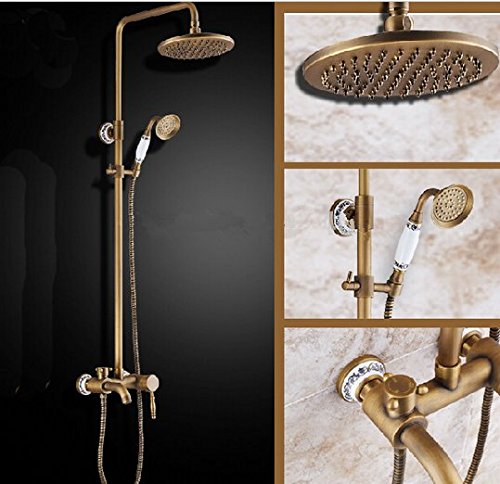 Robinet de douche en porcelaine bleue et blanche chic