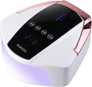 SUMOZO UV LED Nail Lamp 96W Rechargeable,Cordless Professional Nail Dryer Gel Nail Polish Curing Lamp,4 Timer Setting LCD Display Auto Sensor Nail Lights,Nail Art Manicure Tools for Home and Salon