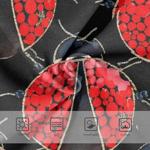 Red Ladybugs Black Panties for Girl Girls Underwear Toddler Cotton Flower Briefs Undies Kids 2t3