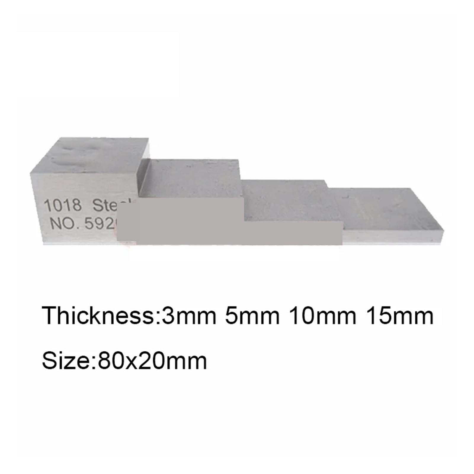 Płytka wzorcowa, Blok 4-stopniowy Test kalibracji klina krokowego Grubość bloku 3 mm 5 mm 10 mm 15 mm Blok testowy(4inch)