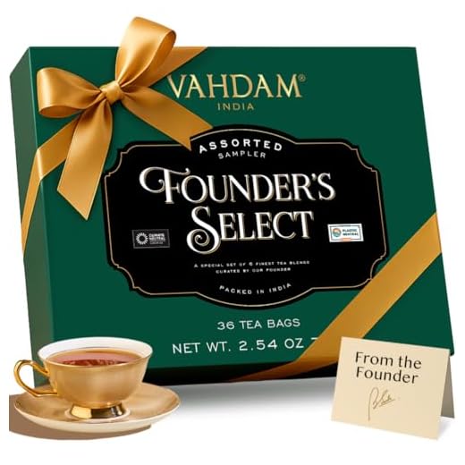 Assortiment de sachets de thé (40 sachets) - Échantillonneur de thé - Thé noir, thé vert, thé oolong, thé Chai, tisane - Sachets Pyramid | Coffret cadeau de Noël pour lui | Cadeaux de Noël pour hommes