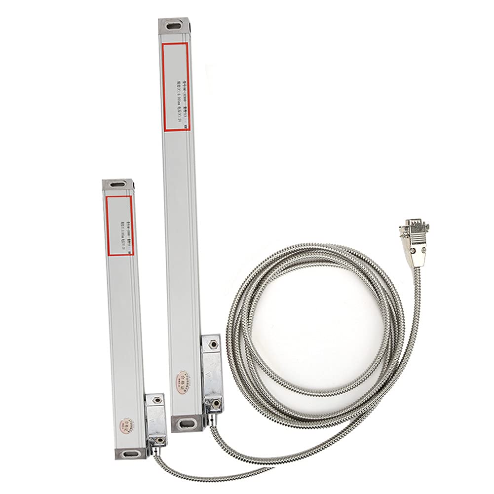 Échelle Linéaire 2 Pièces, Échelle Linéaire de Course 100 mm 350 mm JCS900 2AE Kit d'Échelle Linéaire en Alliage d'Aluminium à Lecture Numérique avec Accessoires
