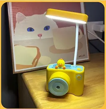 endevi 3 in 1 Study Desk LED Lamp with Eraser, Sharpener and Pen Holder Table Lamp, Adjustable Study Desk Lamp for Study Room, Home/Office